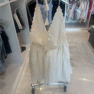 Pilyq Cream Lace Halter dress